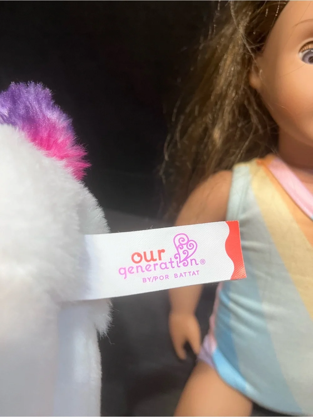 18-inch Our Generation doll (Target brand) and two dog lot brown hair blue eyes